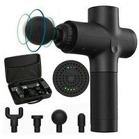 Melesplus Massage Gun Percussion Massager Muscle Vibrating Relaxing Like Hypervolt,3 Speed Muscle Recovery Professional Grade Massager with Interchangeable Heads (Black)