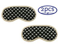 ObboMed ME-1112B (2Pcs) Soothing Silk Eye Sleep Mask with Cooling Gel Pack & Extra Smooth Velour Strap, Cold Therapy Relief Wrap, for Insomnia, Dry, Puffy Eyes, Headache, Wrinkles, Dark Circles -Black