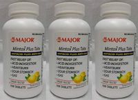 Mintox Plus Antacid Tablets - 100ct. (3 Pack)