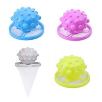 Daily-buy 4PCS Hair Floating Pet Fur Catcher Washing Machine Laundry Ball Remover Filter Bags Lint Fluff Grabbing Random Color