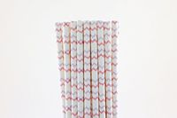 Pink and Purple Chevron Paper Straws (25)