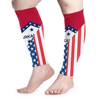 American and Arkansas State Flag Soft Unisex Calf Sleeve Relief Sprained 1 Pair Ankle Support Calf Compression Sleeve Leg