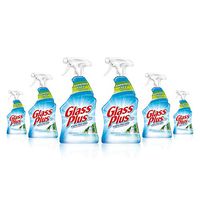 Glass Plus Glass Cleaner, 32 fl oz Bottle, Multi-Surface Glass Cleaner, 6 Pack