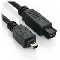 FireWire Cable 9pin/4pin Cable, FireWire 800 9-pin to FireWire 400 4-pin for Canon Panasonic Sony Camera Camcorder Connect to Apple iMac 27" MacBook Pro Computer.