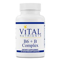 Vital Nutrients - B6 + B-Complex - Balanced B Vitamin Formula With Extra B6 - 60 Capsules per Bottle