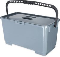 Carlisle 363301923 Polypropylene Rectangular Squeegee Bucket, 6 Gallon Capacity, 20-1/2" Length x 10-1/2" Width x 11-1/4" Height, Gray