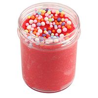 Kids Slime Fluff Mud Toy, Routinfly Stress Putty Drawing Mud Crystal Colourful Scented Mud Toy for Any Child and Adults (red)