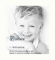 18x20 Polar White / Porcelain Custom Mat for Picture Frame with 14x16 opening size (Mat Only, Frame NOT Included)