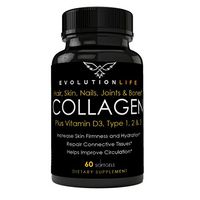 Revolutionary Collagen Pills Type I, II and III for Men & Women Formulated to Enhance Healthy Hair, Skin & Nails