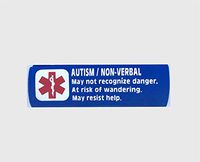 Carseat Harness Autism Non-Verbal 6 inch Medical Alert Emergency Strap Cover (Saphire Blue)