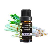 Citronella  Oil - Organic Pure Essential Oil - Therapeutic Grade for Aromatherapy - Topically Applied in Diffuser, Humidifier, Massage, Skin & Hair Care, Cleansing (10ml)