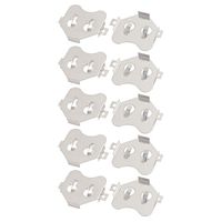 uxcell 10Pcs Silver Tone Metal CR2430 Lithium Button Coin Battery Plate ROHS CCR-2402