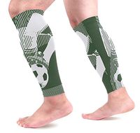 KEAKIA Soccer Posters Calf Compression Sleeves Shin Splint Support Leg Protectors Calf Pain Relief for Running, Cycling, Travel, Sports for Men Women (1 Pair)
