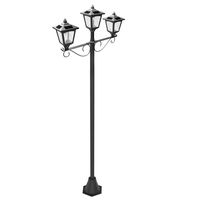 Kanstar Pack of 2 72" Street Vintage Outdoor Triple Head Solar Powered Lamp Post Light Lawn - Adjustable (2)