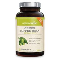 NatureWise Green Coffee Bean 800mg Max Potency Extract 50% Chlorogenic Acids | Raw Green Coffee Antioxidant Supplement & Metabolism Booster for Weight Loss | Non-GMO, Vegan, & Gluten-Free [1 Month]