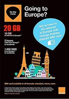 Orange Holiday Europe - 10GB Internet Data in 4G/LTE (+10GB Additional for SIMS Activated from April 4TH) + 120 mn + 1000 Texts in 30 Countries in Europe