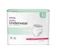 McKesson Adult Underwear Pull On Large Disposable Moderate Absorbency, UW33845 - CASE of 72
