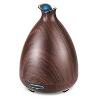 URPOWER Essential Oil Diffuser 150ml Wood Grain Ultrasonic Aromatherapy Oil Diffuser with Adjustable Mist Mode Waterless Auto Shut-off Humidifier and 7 Color Changing LED Lights for Home, 4.3”X5.8”