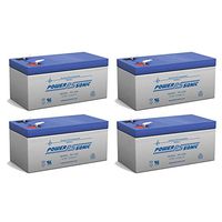 Powersonic 12V 3.4AH Sealed Lead Acid Battery UB1234 Wheelchair Medical Mobility - 4 Pack