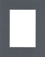 18x24 Slate Grey Picture Mats Mattes Matting with White Core Bevel Cut for 13x19 Pictures