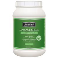 Bon Vital' Organica Massage Crème, Professional Massage Therapy Cream with Certified Organic Ingredients for an Earth-Friendly & Relaxing Massage, Organic Jojoba Oil for Easy Glide, 1 Gallon Jar