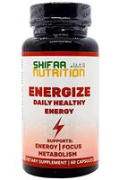 Energize, Best Daily Energy Pills for Women & Men by SHIFAA NUTRITION | Metabolism | Mood | Focus | Brain Energy | Caffeine, Ginseng, Taurine, B1, B2, B5, B6, B7, B9, B12 | Jitter Free | 60 Servings