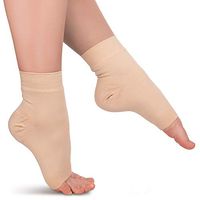 Ankle Brace for Plantar Fasciitis - 1-Pair Compression Support Sleeve for Women & Men (Beige, Large)