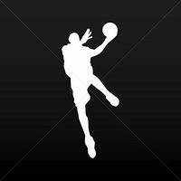 Stickers Decal Basketball Player Shoot A Layup Tablet Laptop White (3 X 1.26 Inches)