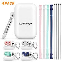Collapsible Reusable Drinking Straws, LuenHego 4 Pack Collapsible Straws with Portable Hard Case and Cleaning Brush,30&20 oz Tumbler Compatible for Travel,Office, BPA Free and FDA Approved