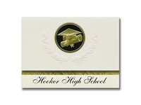 Signature Announcements Hooker High School (Hooker, OK) Graduation Announcements, Presidential style, Basic package of 25 Cap & Diploma Seal. Black & Gold.
