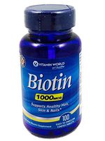 Biotin 1000 mcg, 100 Easy to Swallow Coated Tablets by Vitamin World