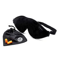 Wild Essentials Escape Luxury Sleep Mask Kit with Earplugs and Carry Pouch (Black), Gift Set