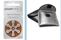 240 p312 Power One Hearing Aid Batteries includes FREE Hearing Aid Storage Pouch