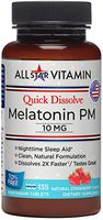 Clean Formulated Quick Dissolve Melatonin PM Strawberry, 10 mg, 135 Vegetarian Tablets, Sleep, Rest, Drug Free, Jetlag, Non-GMO, Vegan