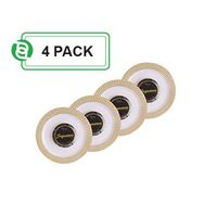 Party Bargains Disposable Plastic Plates | Premium Quality White Gold Dinnerware With Golden Checkerboard Border | Excellent for Weddings, Bridal Showers, Parties & More | 7.5 Inches Plate | 40 Count