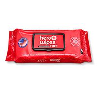 Hero Wipes On Scene Decon Body Wipes for Firefighters or Hunters (48 Count) - Removes 98% of Carcinogens - All Natural Alcohol Free Formula - Removes Soot, Smoke, Toxins Lead - Made in USA
