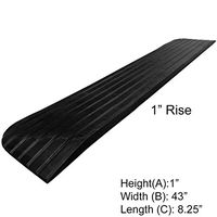 Electriduct 1" Rise Rubber Power Wheelchair Scooter Threshold Ramp