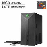 HP Performance Pavilion 580 Gaming Desktop (2018 Newest), AMD Ryzen 7 1700 8-Core 3.0 GHz (3.7 GHz Turbo), 4GB AMD Radeon RX 550 Discrete Graphics, 16GB DDR4, 1TB HDD, DVD-Writer, Windows 10