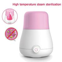 DNNAL Menstrual Cup Sterilizer, High-Temperature Steam Sterilization Portable Anti-Scalding One Button Control Steam Cleaner Menstrual Cup Cleaner for All Menstration Cups