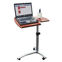 Angle & Height Adjustable Rolling Laptop Desk Cart Over Bed Hospital Table Stand