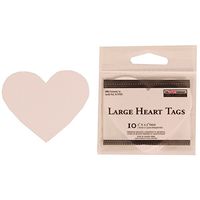 JAM PAPER Gifts Tags - Large Heart - 3 x 2 1/2 - White - 10/Pack