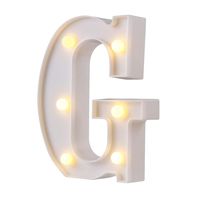 LED Marquee Letter Lights, 26 Alphabet Light Up Letters Sign Perfect for Night Light Wedding Birthday Party Home Bar Decoration Christmas Lamp(White,G)