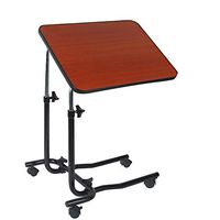 WDDMFR Side Table,Laptop Table Fiberboard Height Adjustment Bedside Table Desktop with Universal Wheel at The Bottom