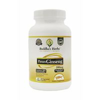 Buddha's Herbs Panax Ginseng (White & Red, 200 mg) for Focus, Energy and Immune Support for Men and Women - Highest (10%) Ginsenosides - Veg Caps