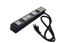 12" 4 Outlet Metal Power Strip