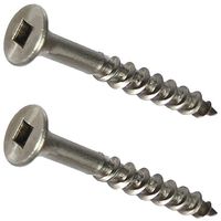 #8 Deck Screws, Select Length in Listing, 18-8 Stainless Steel, Square Drive, Type 17 Wood Cutting Point, Quantity 100 (#8 x 3") by Fastenere