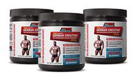 pre Workout and Fat Burner for Men - German CREATINE - 100% Pure MICRONIZED CREATINE MONOHYDRATE - Creatine monohydrate Supplement - 3 Cans 900 Grams (180 Servings)