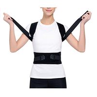 NONMON Magnetic Back Brace Posture Corrector Fully Adjustable Support Belt Improves Posture and Provides Lumbar Back Brace Lower and Upper Back Pain Relief for Men and Women L (37"-45" Waist)