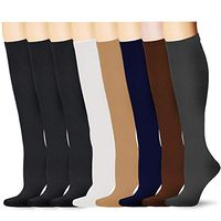 ODIJOO Compression Socks 15-20 mmHg Women & Men (8 Pairs)-Best Athletic Running, Sports, Nurses Travel,Medical Pregnancy