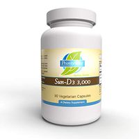 Priority One Vitamins Sun D3 3,000 90 Vegetarian Capsules - The Most bioavailable Form of Vitamin D (cholecalciferol).*